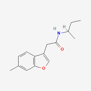 molecular formula C15H19NO2 B5452564 N-butan-2-yl-2-(6-methyl-1-benzofuran-3-yl)acetamide 