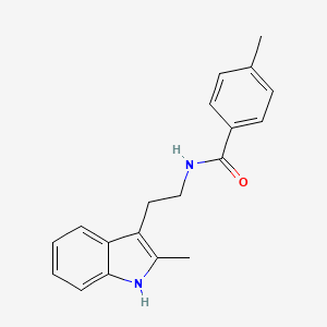 molecular formula C19H20N2O B5452567 4-methyl-N-[2-(2-methyl-1H-indol-3-yl)ethyl]benzamide 