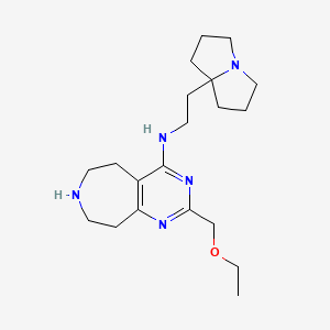 2-(ethoxymethyl)-N-[2-(tetrahydro-1H-pyrrolizin-7a(5H)-yl)ethyl]-6,7,8,9-tetrahydro-5H-pyrimido[4,5-d]azepin-4-amine dihydrochloride