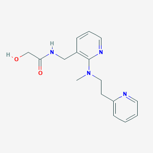 molecular formula C16H20N4O2 B5452601 2-hydroxy-N-({2-[methyl(2-pyridin-2-ylethyl)amino]pyridin-3-yl}methyl)acetamide 