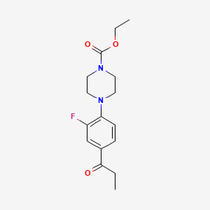 Ethyl 4-(2-fluoro-4-propanoylphenyl)piperazine-1-carboxylate