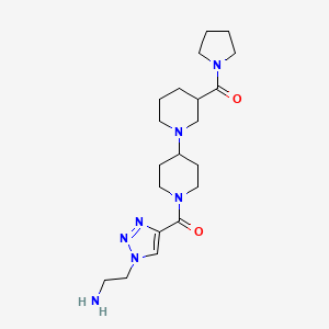 [2-(4-{[3-(1-pyrrolidinylcarbonyl)-1,4'-bipiperidin-1'-yl]carbonyl}-1H-1,2,3-triazol-1-yl)ethyl]amine dihydrochloride