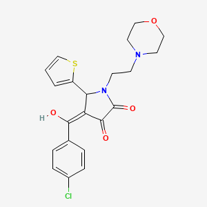 4-(4-chlorobenzoyl)-3-hydroxy-1-[2-(morpholin-4-yl)ethyl]-5-(thiophen-2-yl)-2,5-dihydro-1H-pyrrol-2-one