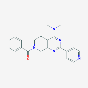 N,N-dimethyl-7-(3-methylbenzoyl)-2-(4-pyridinyl)-5,6,7,8-tetrahydropyrido[3,4-d]pyrimidin-4-amine