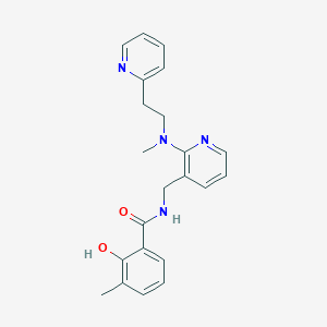 molecular formula C22H24N4O2 B5452655 2-hydroxy-3-methyl-N-({2-[methyl(2-pyridin-2-ylethyl)amino]pyridin-3-yl}methyl)benzamide 