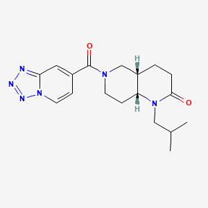 molecular formula C18H24N6O2 B5452658 (4aS*,8aR*)-1-isobutyl-6-(tetrazolo[1,5-a]pyridin-7-ylcarbonyl)octahydro-1,6-naphthyridin-2(1H)-one 