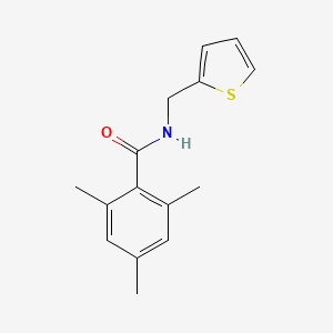 molecular formula C15H17NOS B5452678 2,4,6-trimethyl-N-(thiophen-2-ylmethyl)benzamide 