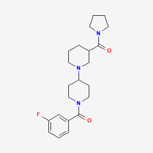 molecular formula C22H30FN3O2 B5452685 1'-(3-fluorobenzoyl)-3-(pyrrolidin-1-ylcarbonyl)-1,4'-bipiperidine 