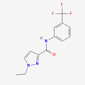 molecular formula C13H12F3N3O B5452694 1-ethyl-N-[3-(trifluoromethyl)phenyl]-1H-pyrazole-3-carboxamide 