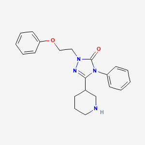 molecular formula C21H24N4O2 B5452712 2-(2-phenoxyethyl)-4-phenyl-5-(3-piperidinyl)-2,4-dihydro-3H-1,2,4-triazol-3-one hydrochloride 