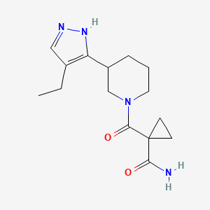 1-{[3-(4-ethyl-1H-pyrazol-5-yl)piperidin-1-yl]carbonyl}cyclopropanecarboxamide