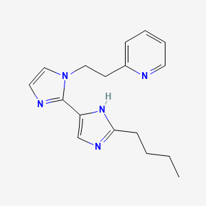 molecular formula C17H21N5 B5452718 2-[2-[2-(2-butyl-1H-imidazol-5-yl)imidazol-1-yl]ethyl]pyridine 