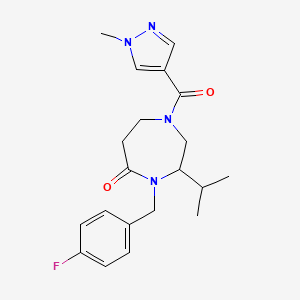 4-(4-fluorobenzyl)-3-isopropyl-1-[(1-methyl-1H-pyrazol-4-yl)carbonyl]-1,4-diazepan-5-one