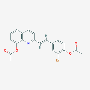 molecular formula C21H16BrNO4 B5452745 2-{2-[4-(acetyloxy)-3-bromophenyl]vinyl}-8-quinolinyl acetate 