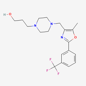 3-[4-({5-methyl-2-[3-(trifluoromethyl)phenyl]-1,3-oxazol-4-yl}methyl)piperazin-1-yl]propan-1-ol