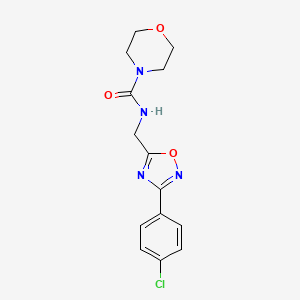 molecular formula C14H15ClN4O3 B5452782 N-{[3-(4-chlorophenyl)-1,2,4-oxadiazol-5-yl]methyl}morpholine-4-carboxamide 