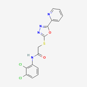 molecular formula C15H10Cl2N4O2S B5452796 N-(2,3-dichlorophenyl)-2-{[5-(2-pyridinyl)-1,3,4-oxadiazol-2-yl]thio}acetamide 