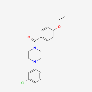 1-(3-chlorophenyl)-4-(4-propoxybenzoyl)piperazine