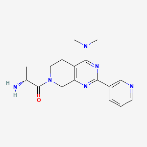 molecular formula C17H22N6O B5452855 7-[(2R)-2-aminopropanoyl]-N,N-dimethyl-2-pyridin-3-yl-5,6,7,8-tetrahydropyrido[3,4-d]pyrimidin-4-amine 