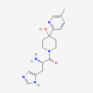 1-L-histidyl-4-(5-methyl-2-pyridinyl)-4-piperidinol dihydrochloride