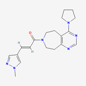 7-[(2E)-3-(1-methyl-1H-pyrazol-4-yl)prop-2-enoyl]-4-pyrrolidin-1-yl-6,7,8,9-tetrahydro-5H-pyrimido[4,5-d]azepine