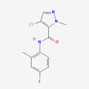 molecular formula C12H11ClFN3O B5452904 4-chloro-N-(4-fluoro-2-methylphenyl)-1-methyl-1H-pyrazole-5-carboxamide 