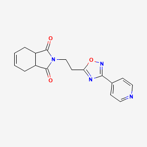 2-[2-(3-Pyridin-4-yl-1,2,4-oxadiazol-5-yl)ethyl]-3a,4,7,7a-tetrahydroisoindole-1,3-dione