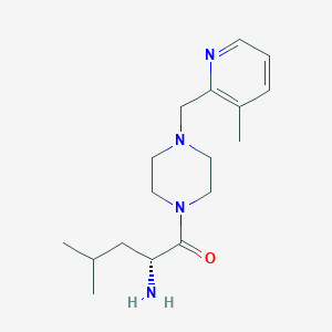 molecular formula C17H28N4O B5452958 (2R)-2-amino-4-methyl-1-[4-[(3-methylpyridin-2-yl)methyl]piperazin-1-yl]pentan-1-one 