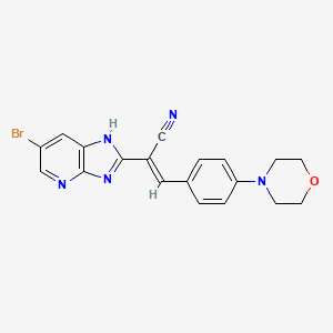 2-(6-bromo-1H-imidazo[4,5-b]pyridin-2-yl)-3-[4-(4-morpholinyl)phenyl]acrylonitrile