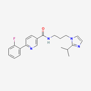 6-(2-fluorophenyl)-N-[3-(2-isopropyl-1H-imidazol-1-yl)propyl]nicotinamide