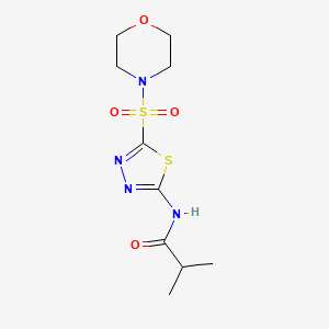 2-methyl-N-(5-morpholin-4-ylsulfonyl-1,3,4-thiadiazol-2-yl)propanamide