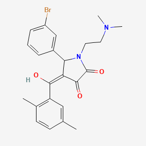 molecular formula C23H25BrN2O3 B5452992 5-(3-bromophenyl)-1-[2-(dimethylamino)ethyl]-4-(2,5-dimethylbenzoyl)-3-hydroxy-1,5-dihydro-2H-pyrrol-2-one 