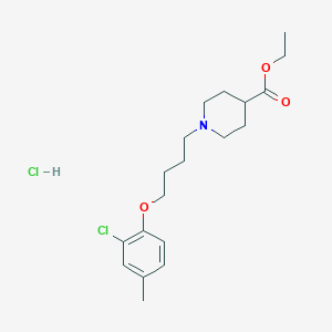 Ethyl 1-[4-(2-chloro-4-methylphenoxy)butyl]piperidine-4-carboxylate;hydrochloride