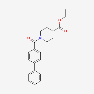 ETHYL 1-{[1,1'-BIPHENYL]-4-CARBONYL}PIPERIDINE-4-CARBOXYLATE