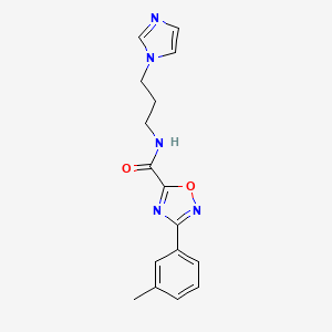 N-(3-imidazol-1-ylpropyl)-3-(3-methylphenyl)-1,2,4-oxadiazole-5-carboxamide