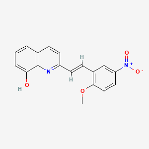 2-[(1E)-2-(2-METHOXY-5-NITROPHENYL)ETHENYL]QUINOLIN-8-OL