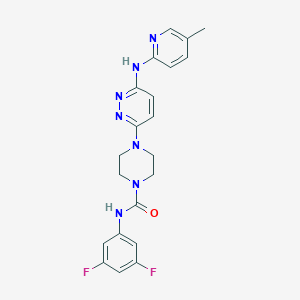 N-(3,5-difluorophenyl)-4-{6-[(5-methyl-2-pyridinyl)amino]-3-pyridazinyl}-1-piperazinecarboxamide