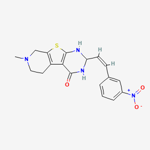 molecular formula C18H18N4O3S B5453063 11-methyl-5-[(Z)-2-(3-nitrophenyl)ethenyl]-8-thia-4,6,11-triazatricyclo[7.4.0.02,7]trideca-1(9),2(7)-dien-3-one 