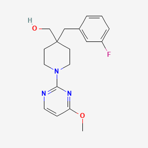 molecular formula C18H22FN3O2 B5453075 [4-(3-fluorobenzyl)-1-(4-methoxypyrimidin-2-yl)piperidin-4-yl]methanol 