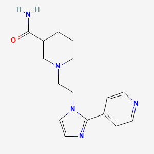 1-[2-(2-pyridin-4-yl-1H-imidazol-1-yl)ethyl]piperidine-3-carboxamide