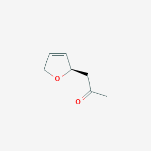molecular formula C7H10O2 B054531 1-[(2R)-2,5-Dihydrofuran-2-yl]propan-2-one CAS No. 124031-52-3