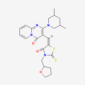 2-(3,5-dimethyl-1-piperidinyl)-3-{[4-oxo-3-(tetrahydro-2-furanylmethyl)-2-thioxo-1,3-thiazolidin-5-ylidene]methyl}-4H-pyrido[1,2-a]pyrimidin-4-one