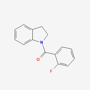 molecular formula C15H12FNO B5453112 Indole, 2,3-dihydro-1-(2-fluorobenzoyl)- 