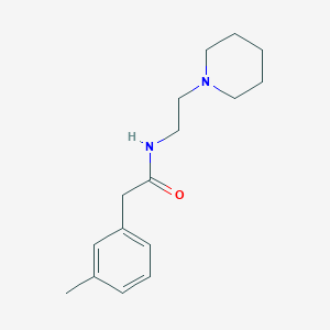 molecular formula C16H24N2O B5453130 2-(3-methylphenyl)-N-[2-(piperidin-1-yl)ethyl]acetamide 