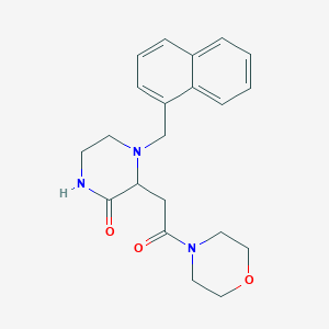 3-[2-(4-morpholinyl)-2-oxoethyl]-4-(1-naphthylmethyl)-2-piperazinone