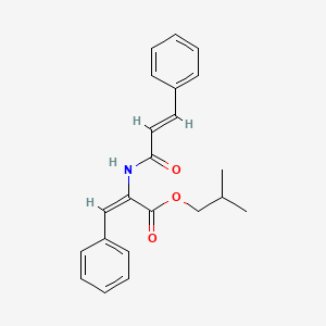 2-methylpropyl (E)-3-phenyl-2-[[(E)-3-phenylprop-2-enoyl]amino]prop-2-enoate