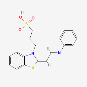 molecular formula C18H18N2O3S2 B5453204 3-(2-(2-PHENYLIMINO-ETHYLIDENE)-BENZOTHIAZOL-3-YL)-PROPANE-1-SULFONIC ACID 