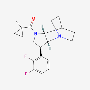 (2R*,3S*,6R*)-3-(2,3-difluorophenyl)-5-[(1-methylcyclopropyl)carbonyl]-1,5-diazatricyclo[5.2.2.0~2,6~]undecane