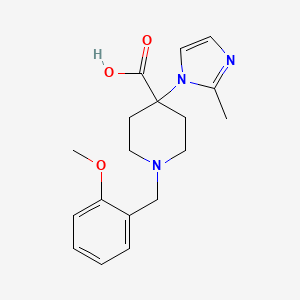 1-(2-methoxybenzyl)-4-(2-methyl-1H-imidazol-1-yl)piperidine-4-carboxylic acid