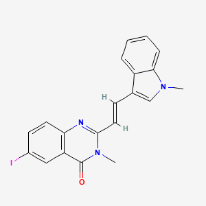 molecular formula C20H16IN3O B5453275 6-iodo-3-methyl-2-[2-(1-methyl-1H-indol-3-yl)vinyl]-4(3H)-quinazolinone 